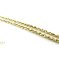 9Ct Gold Hollow Thick Rope Unisex Chain 9Ct Gold Hollow Thick Rope Unisex Chain