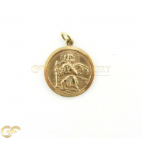 9Ct Gold St Christopher Pendant 9Ct Gold St Christopher Pendant